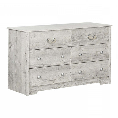 Commode 6 tiroirs Aviron - Pin bord de mer | Aviron Bureau 6 Tiroirs - Pin bord de mer | D83GZBBL
