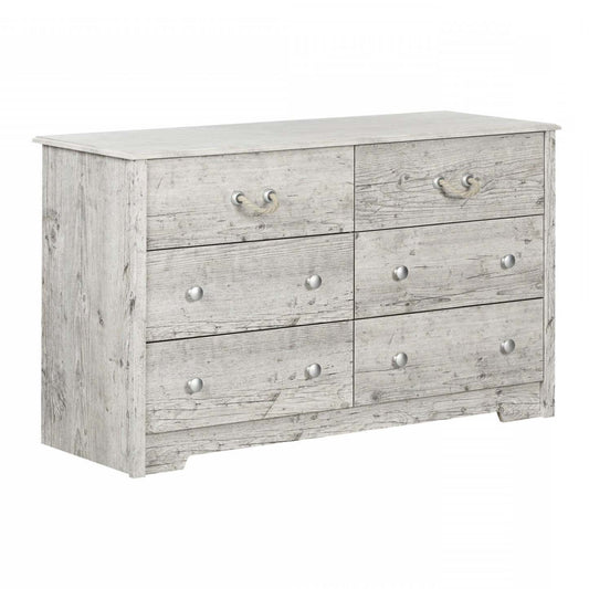 Commode 6 tiroirs Aviron - Pin bord de mer | Aviron Bureau 6 Tiroirs - Pin bord de mer | D83GZBBL