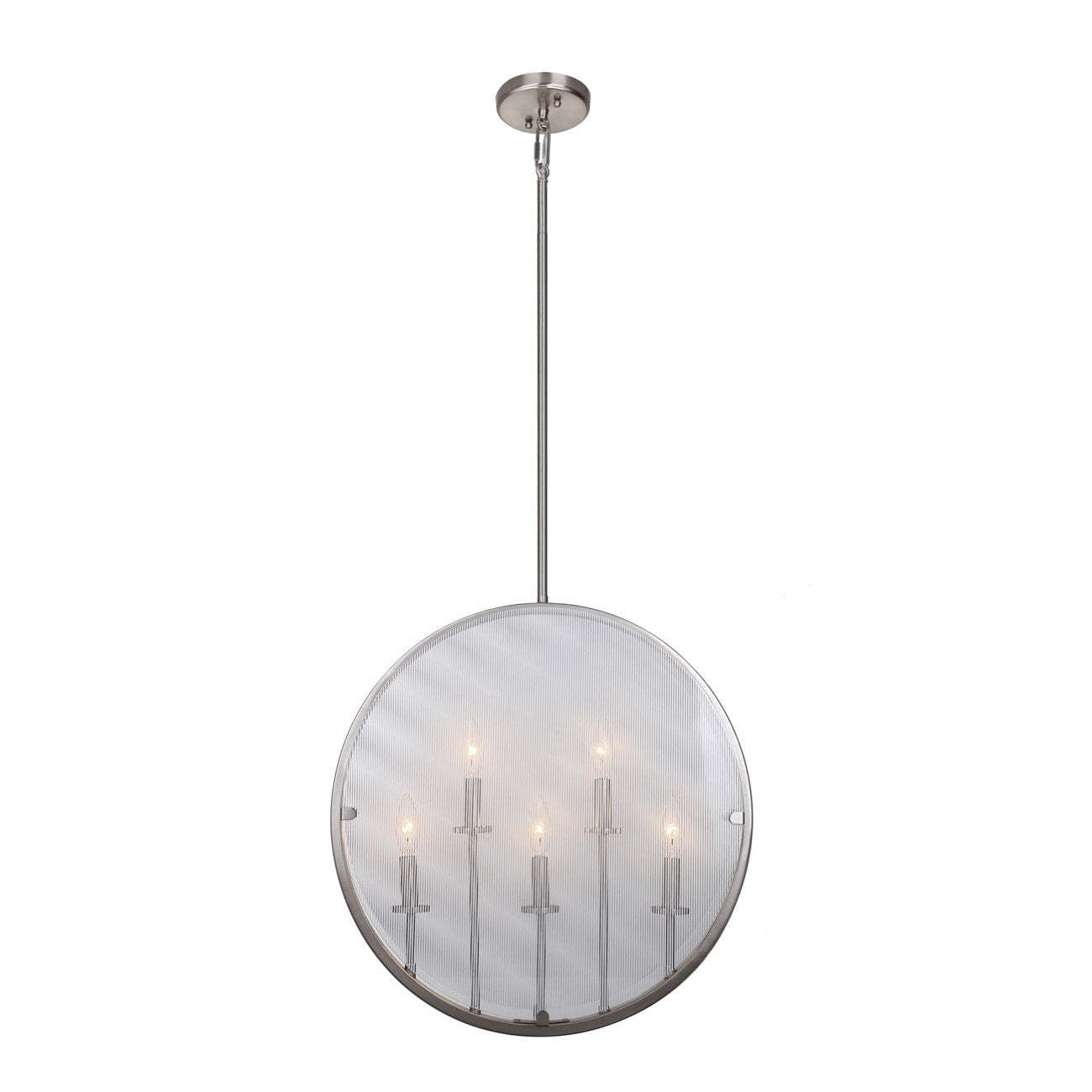 Lampe suspendue argentée Harbour Point II | Luminaire suspendu II Harbour Point argenté | D06HHGPY