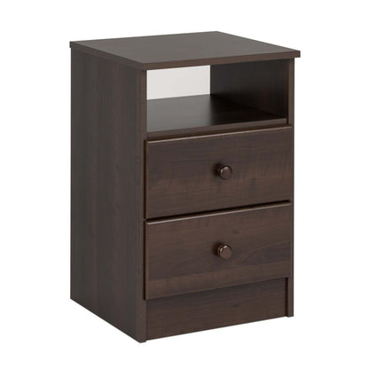 Astrid 2-Drawer Nightstand - Espresso|Table de nuit Astrid à 2 tiroirs - expresso