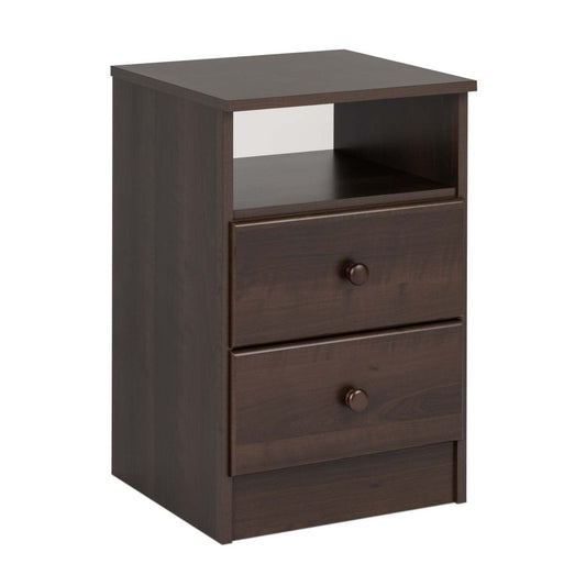 Astrid 2-Drawer Nightstand - Espresso|Table de nuit Astrid à 2 tiroirs - expresso