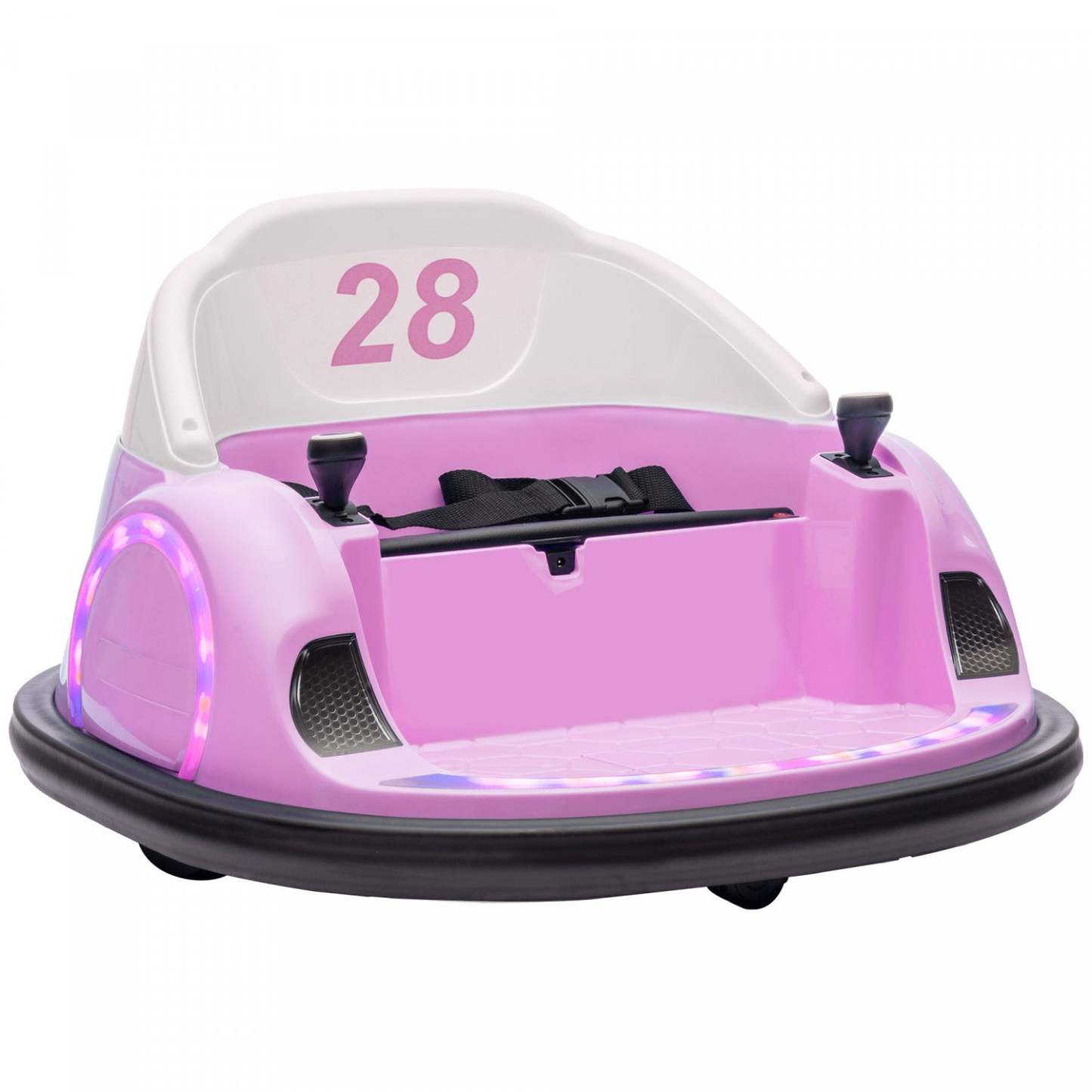 Qaba 12v Bumper Car Pour Tout-Petits, Voiture Électrique Avec Rotation À 360 Degrés, Télécommande,|Qaba Voiture Électrique Avec Rotation À 360 Degrés 12v, Télécommande, Lumières LED, Klaxon, Pour Les