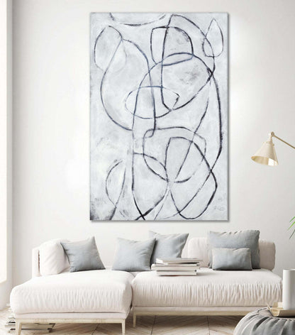 Œuvre d'art murale géante « Temps suspendu » 72 x 48