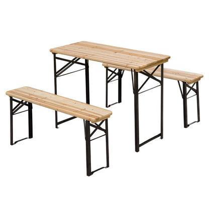 Ensemble table et banc de pique-nique Outsunny 3 pièces