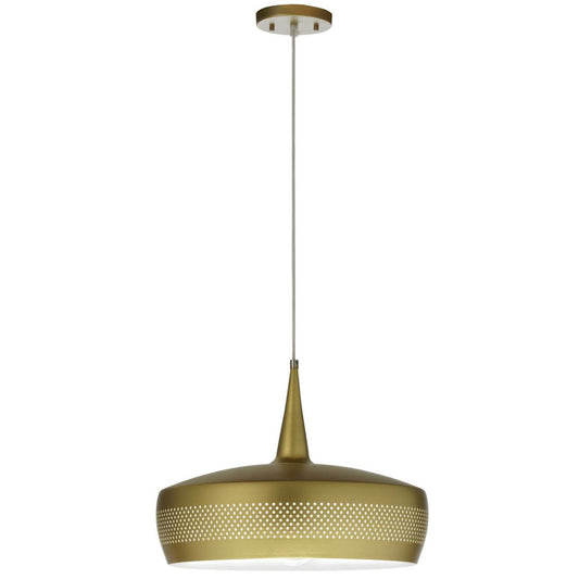 Dainolite Pixie 1 Light Pendant Painted Aged Brass Lamp|Luminaire suspendu Pixie de Dainolite avec fini peint laiton vieilli et 1 ampoule