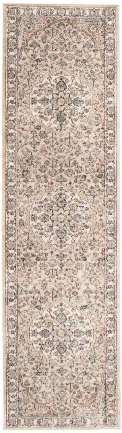 Tapis Octavian Tabriz beige-ivoire - 2'7 x 8'2|Carpette Octavian Tabriz beige-ivoire - 2 pi 7 po x 8 pi 2 po| D2AB1Y8C