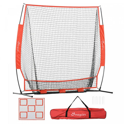 Soozier 6' X 6' Filet de Baseball, Filet d'Entraînement au Batting et au Lancer avec Sac de Transport