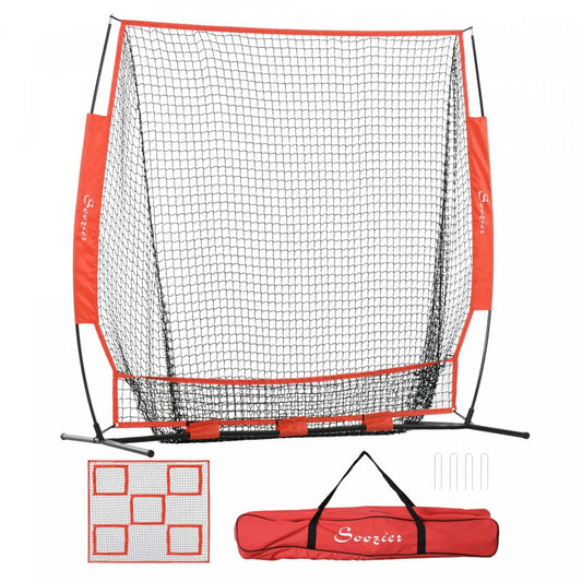 Soozier 6' X 6' Filet de Baseball, Filet d'Entraînement au Batting et au Lancer avec Sac de Transport