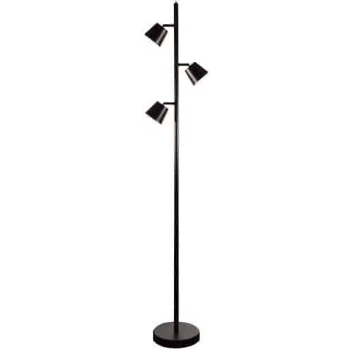 Dainolite Modern 3 Light LED Lampadaire Matte Black Finish|Lampe à pied Modern de Dainolite avec fini noir mat et 3 ampoules à DEL