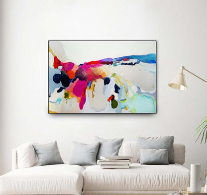 Reach In Out Canvas Framed Black 36x24 Wall Art|Œuvre d'art murale sur toile encadrée noire « Reach In Out » 36 x 24