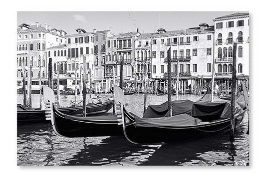 Vue du Grand Canal depuis le pont du Rialto : cadre et panneau de tissu 28 x 42 po | Vue du Grand Canal depuis le pont du Rialto : cadre et panneau de tissu 28 x 42 po | D44GR40P