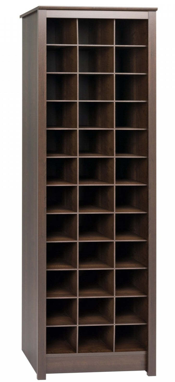 Thirty-Six Pair Shoe Storage Rack - Espresso|Support de rangement pour 36 paires de chaussures - espresso
