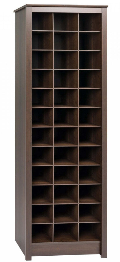 Thirty-Six Pair Shoe Storage Rack - Espresso|Support de rangement pour 36 paires de chaussures - espresso