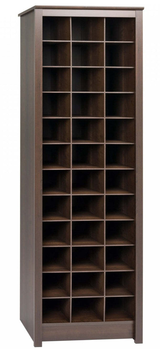 Thirty-Six Pair Shoe Storage Rack - Espresso|Support de rangement pour 36 paires de chaussures - espresso