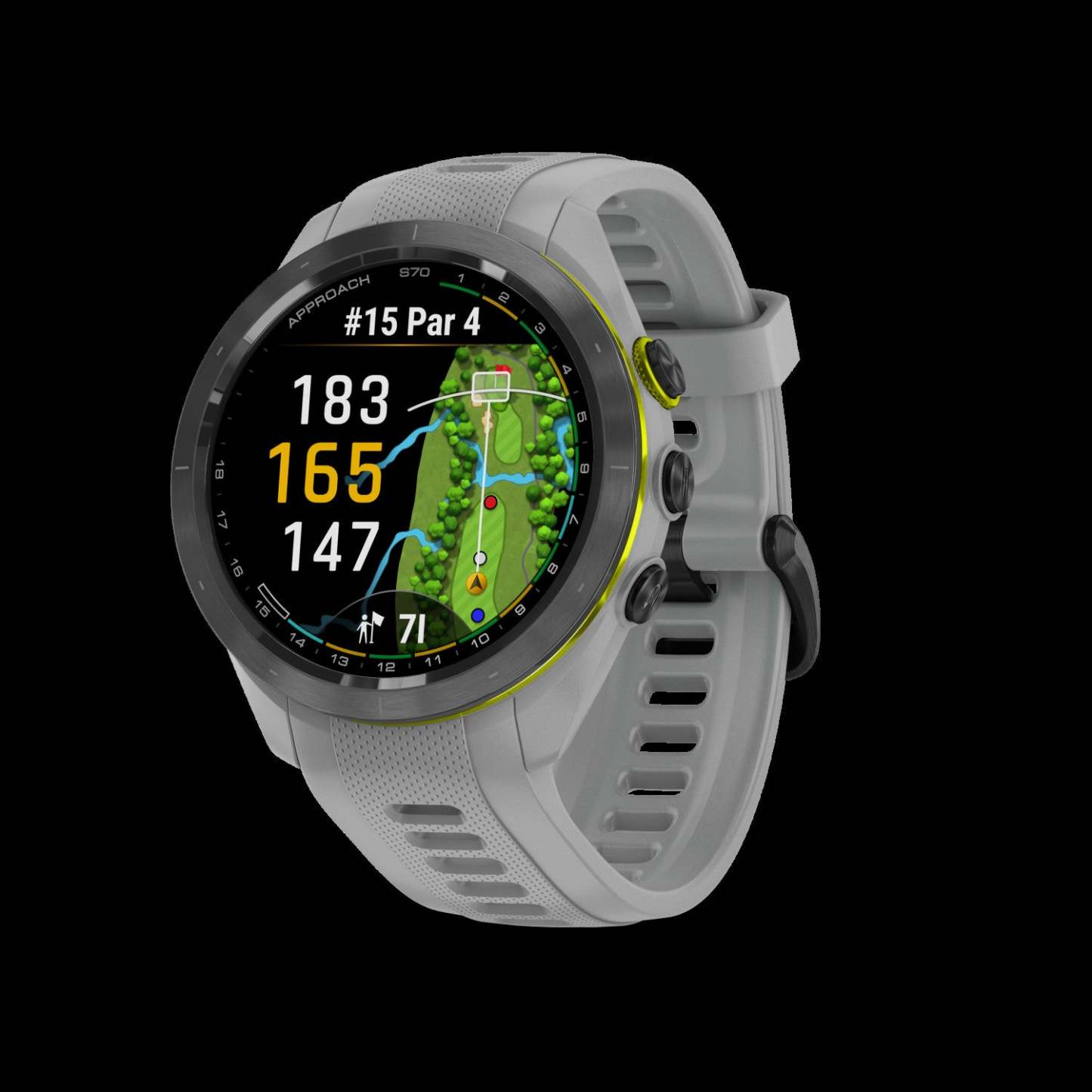 Garmin Approach S70 42mm - Céramique noire, montre de golf Amoled, 43k parcours, caddie virtuel, GPS