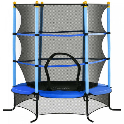 Soozier Trampoline Pour Enfants, Trampoline Pour Enfants De 5pi Avec Filet De Sécurité, Cadre En Acier