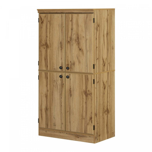 Armoire d'appoint Morgan à 4 portes - Chêne Nordik | Armoire décorative Morgan à 4 portes - chêne nordique