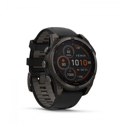 Garmin Fēnix 8 Solar Sapphire Smartwatch 47mm - Gps, Boussole, Gyroscope Et Altimètre Barométrique | Montre Connectée Garmin Fēnix 8 Solar Sapphire 47mm - Gps, Boussole, Gyroscope Et Altimètre Barométrique