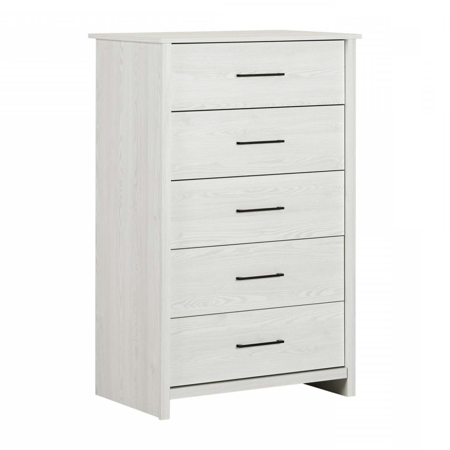 Commode Fernley 5 tiroirs - Pin blanc|Commode verticale Fernley à 5 tiroirs - pin blanc