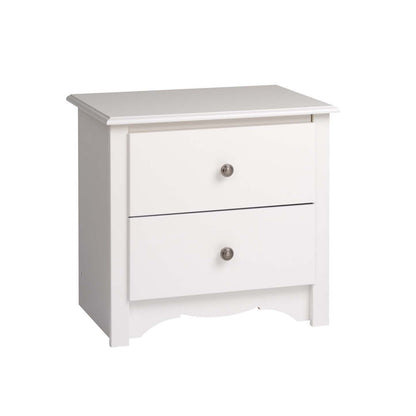 Monterey 2-Drawer Nightstand - Blanc|Table de nuit Monterey à 2 tiroirs - blanche