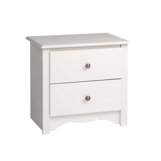 Monterey 2-Drawer Nightstand - Blanc|Table de nuit Monterey à 2 tiroirs - blanche