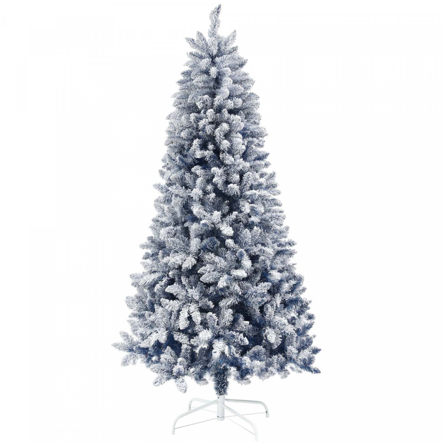 Homcom Arbre De Noël Artificiel De 6 Pi Avec Branches Floconnées De Neige, Charnière|Homcom Arbre De Noël Artificiel De 6 Pi Avec Branches Floconnées De Neige