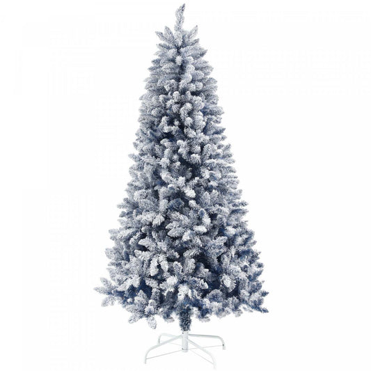 Homcom Arbre De Noël Artificiel De 6 Pi Avec Branches Floconnées De Neige, Charnière|Homcom Arbre De Noël Artificiel De 6 Pi Avec Branches Floconnées De Neige