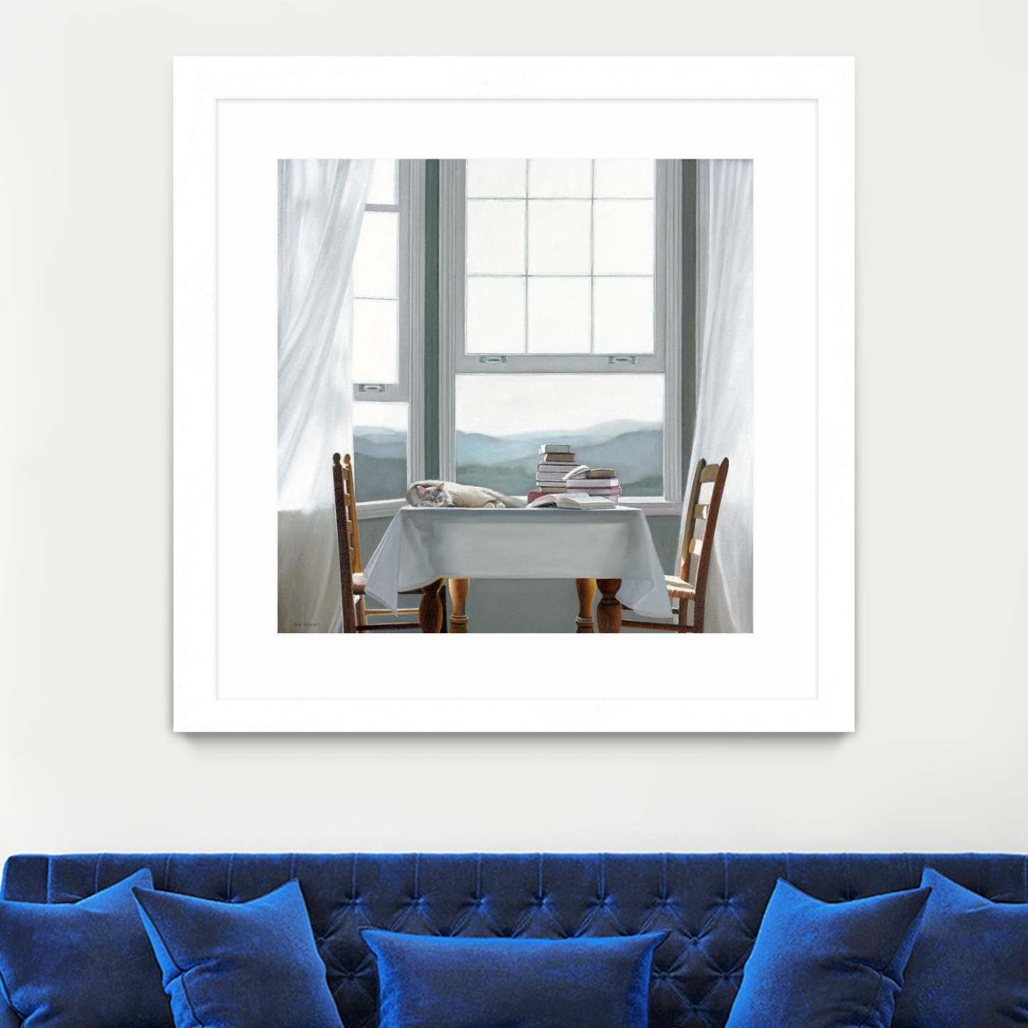 Œuvre d'art murale imprimée blanche et mate « Accidental Scholar » 30 x 30