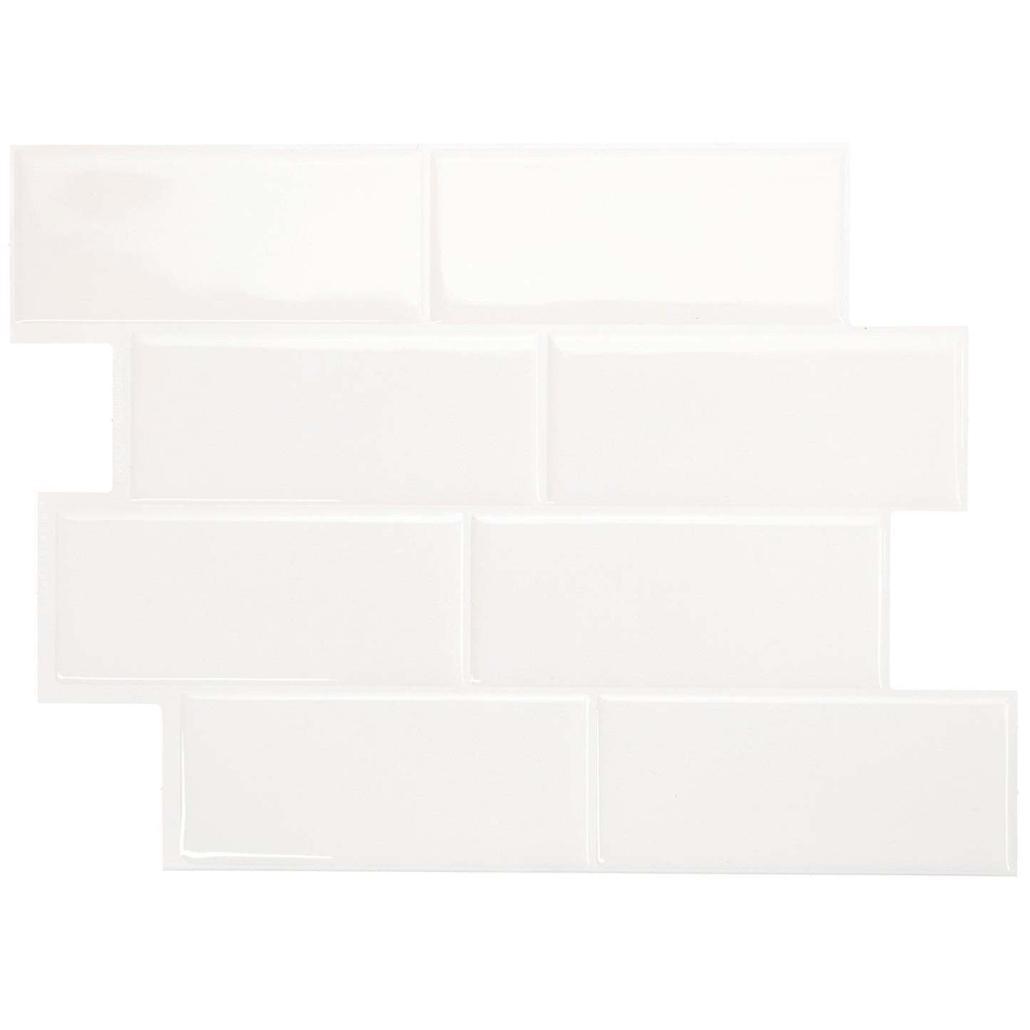 Smart Tiles peler et coller 4 feuilles 12 x 9 dosseret - Metro Blanco