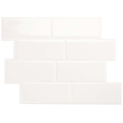 Smart Tiles peler et coller 4 feuilles 12 x 9 dosseret - Metro Blanco