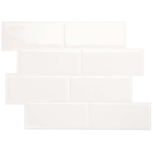 Smart Tiles peler et coller 4 feuilles 12 x 9 dosseret - Metro Blanco