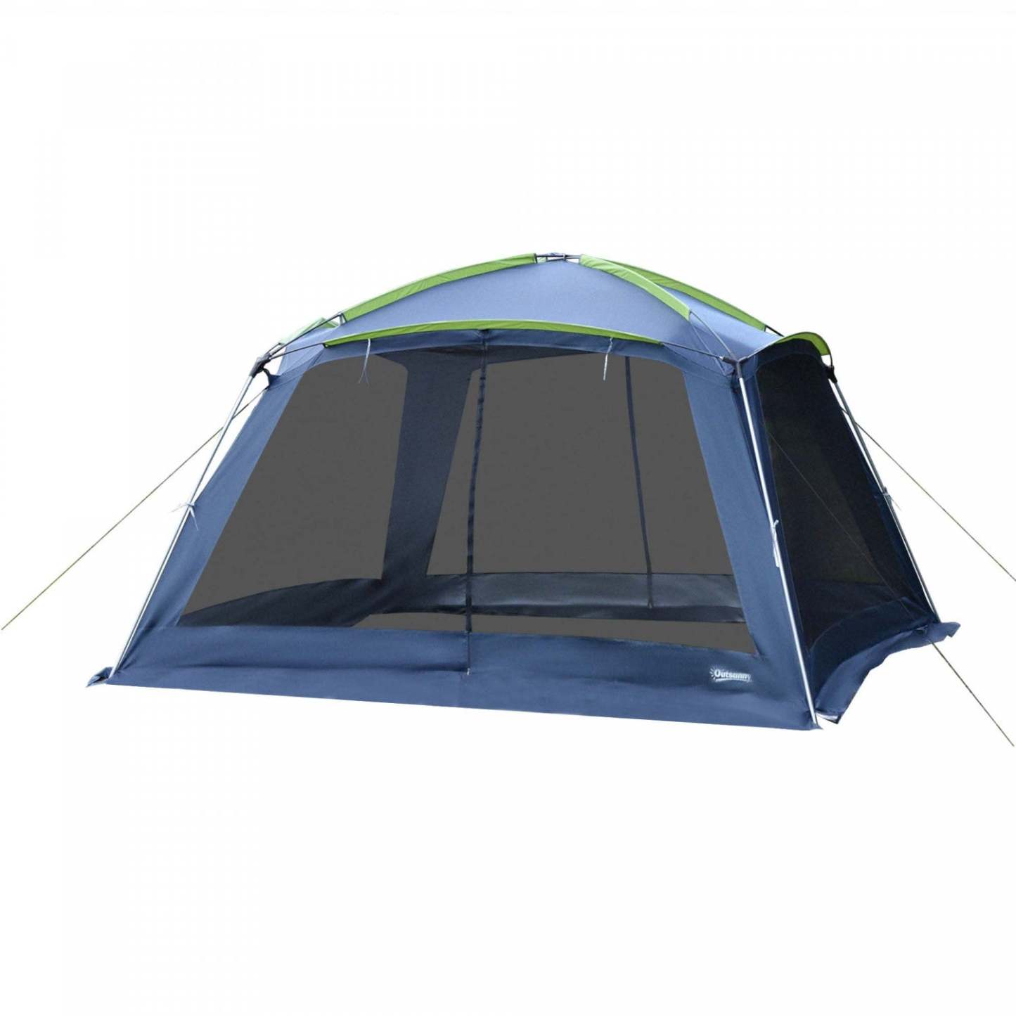 Outsunny 12' X12' X 7' 5-8 Personnes Tente De Camping En Plein Air Portable Abri Résistant À L'Eau Rand