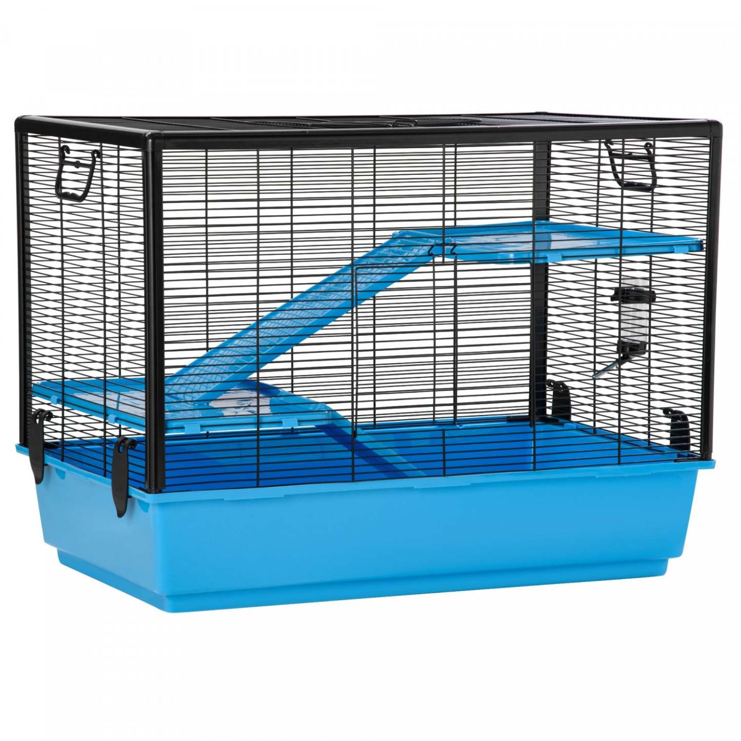 Pawhut Cage à hamsters à 3 niveaux, Cage pour cochons d'Inde, Maison de jeu pour chinchillas d'intérieur avec accessoires alimentaires | Pawhut Cage Petit Animal Habitat Intérieur Cage Pour Cochons D'inde Hamsters Chinchillas, Avec Acces