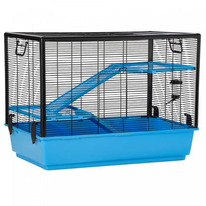 Pawhut Cage à hamsters à 3 niveaux, Cage pour cochons d'Inde, Maison de jeu pour chinchillas d'intérieur avec accessoires alimentaires | Pawhut Cage Petit Animal Habitat Intérieur Cage Pour Cochons D'inde Hamsters Chinchillas, Avec Acces