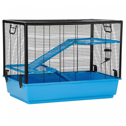 Pawhut Cage à hamsters à 3 niveaux, Cage pour cochons d'Inde, Maison de jeu pour chinchillas d'intérieur avec accessoires alimentaires | Pawhut Cage Petit Animal Habitat Intérieur Cage Pour Cochons D'inde Hamsters Chinchillas, Avec Acces