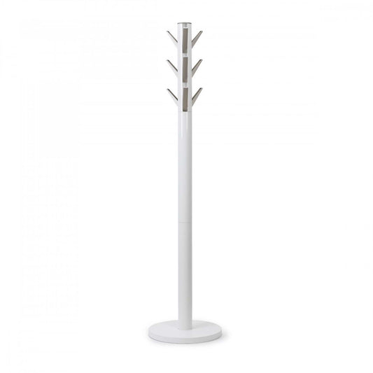 Umbra Modern Wood Flapper Coat Rack - Blanc|Portemanteau moderne Flapper de Umbra en bois - blanc