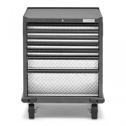 Gladiator Premier 7-Drawer Modular Tool Storage Cabinet - Silver Tread|Armoire à outils modulaire de série Premier à 7 tiroirs de Gladiator - bande de roulement argentée