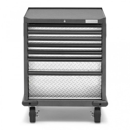 Gladiator Premier 7-Drawer Modular Tool Storage Cabinet - Silver Tread|Armoire à outils modulaire de série Premier à 7 tiroirs de Gladiator - bande de roulement argentée
