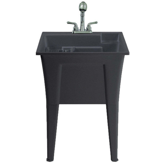 Palary Laundry Tub Accent Cabinet - Black|Armoire d'appoint Palary avec cuve pour la buanderie - noire
