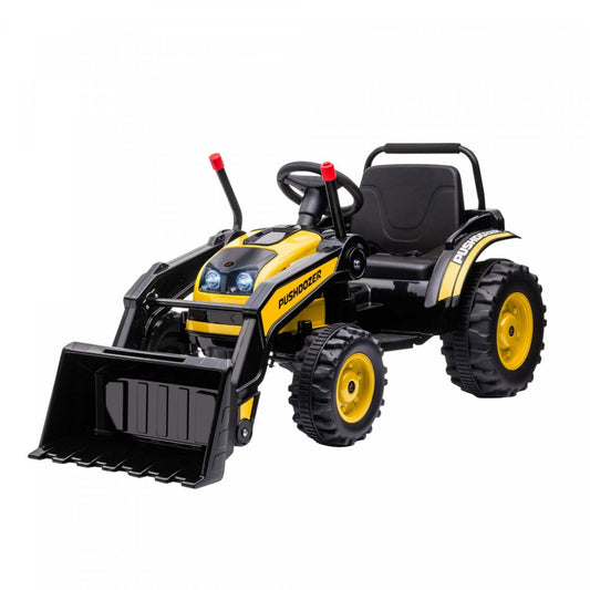 Aosom Kids Digger Powered Ride-On Excavator 6v Battery Powered Construction Tractor Music Phare |Aosom Bulldozer À Chevaucher Pour Enfants 6v Batterie Jouet Construction Musique Phare Avant Arrière
