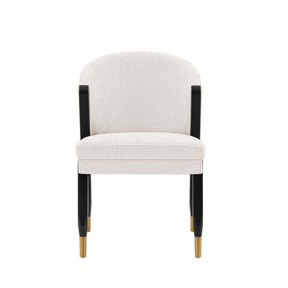 Manhattan Comfort Modern Ola Chenille Dining Chair - Crème|Chaise de salle à manger moderne Ola de Manhattan Comfort en chenille - crème