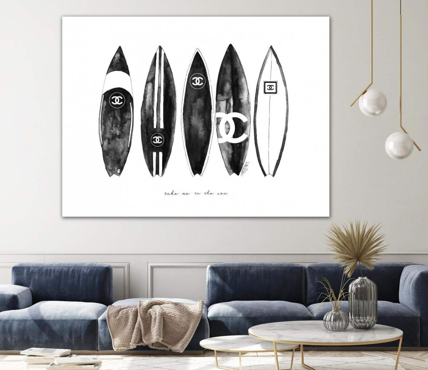 Surf Paysage Giant Art 72x54 Wall Art|Œuvre d'art murale Giant Art « Surf Landscape » 72 x 54