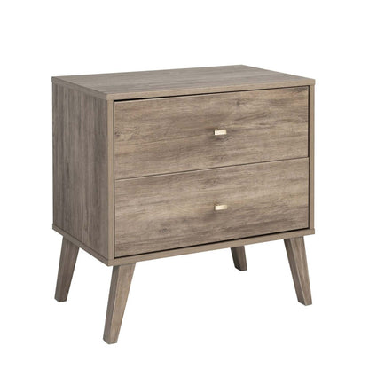 Milo 2-Drawer Nightstand - Drifted Grey|Table de nuit Milo à 2 tiroirs - gris délavé