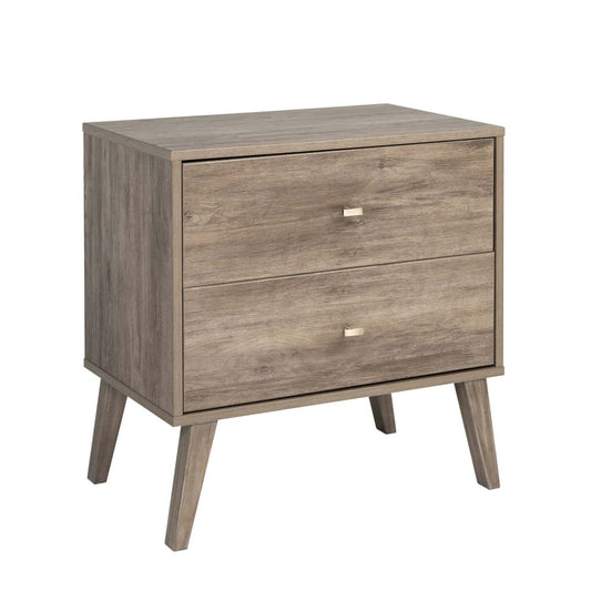 Milo 2-Drawer Nightstand - Drifted Grey|Table de nuit Milo à 2 tiroirs - gris délavé