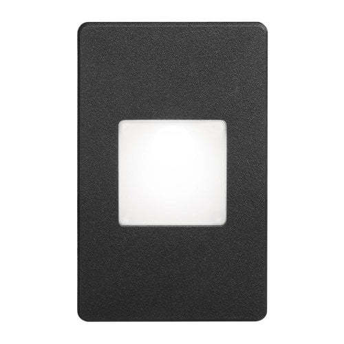 Dainolite Bella LED Step/Wall Light 3.3w Noir Avec Lentille Blanche Lampe|Lampe d'escalier et murale Bella de Dainolite avec fini noir, ampoule à DEL de 3,3 W et lentille blanche