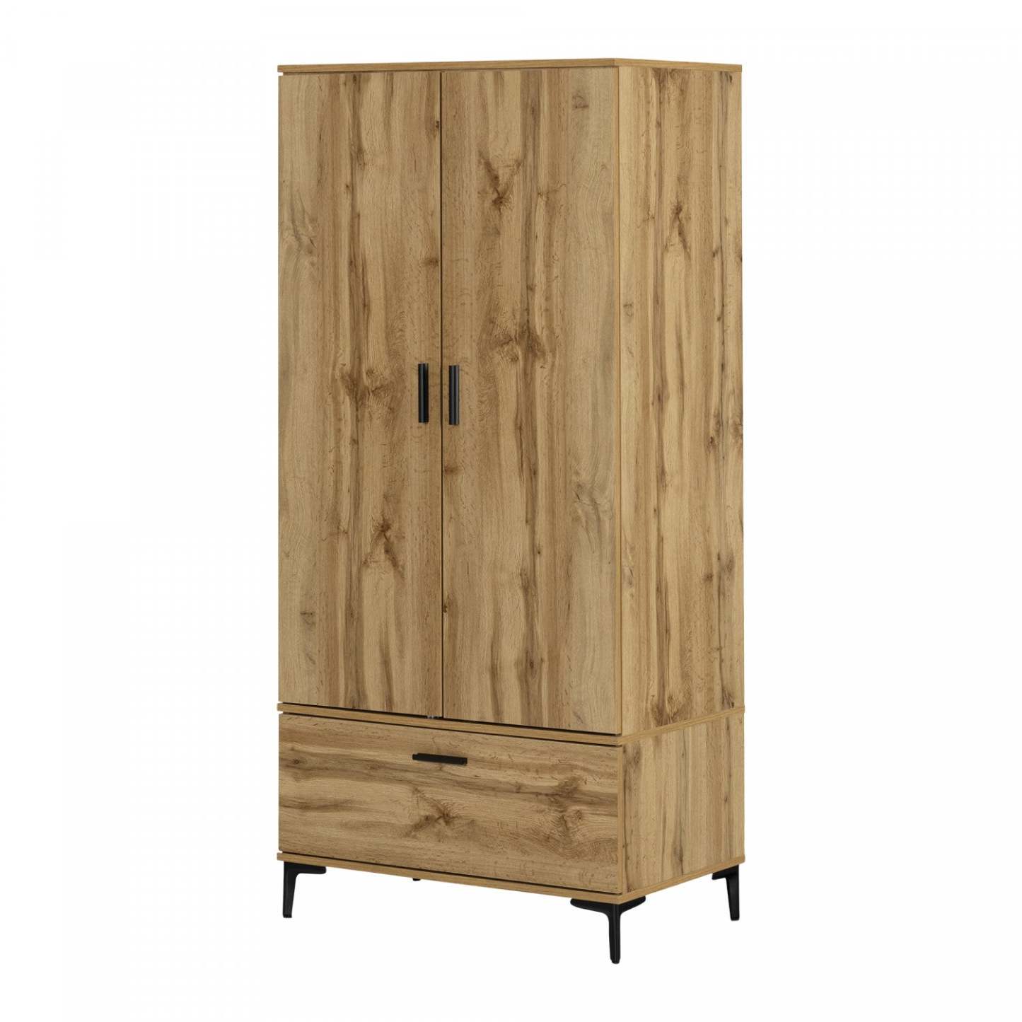 Armoire-penderie Musano avec portes et tiroirs - Chêne Nordik | Musano Armoire Penderie Avec Portes Et Tiroir - Chene Nordique
