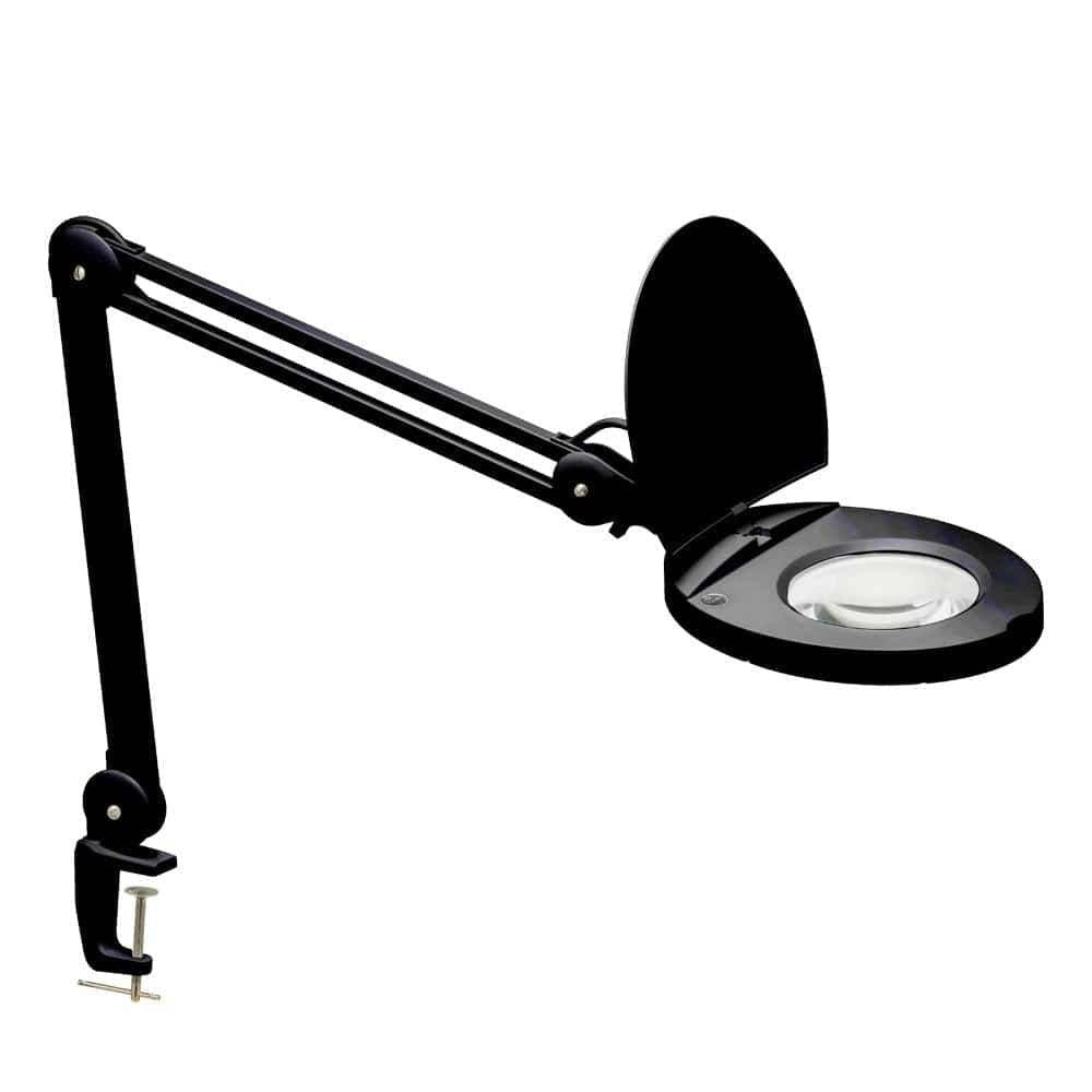 Dainolite LED Magnifier Lamp 8w Black Finish|Lampe à loupe de Dainolite avec fini noir et ampoule à DEL de 8 W