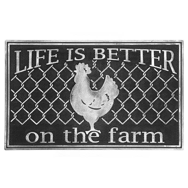 Tapis de sol « Life Is Better on The Farm » en caoutchouc