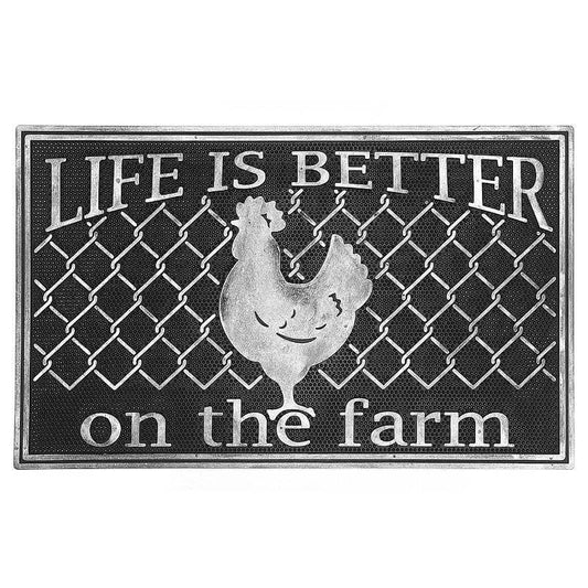 Tapis de sol « Life Is Better on The Farm » en caoutchouc