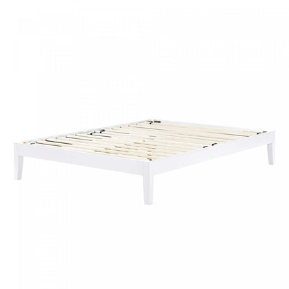 Plateforme Vito en bois massif - Lit Blanc | Vito Base De Lit En Bois - Blanc
